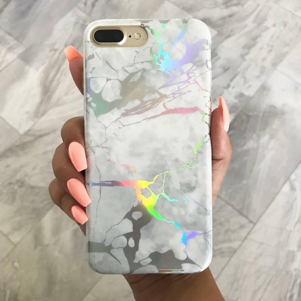 iPhone  Holographic Marble Case - Picture 2 of 4